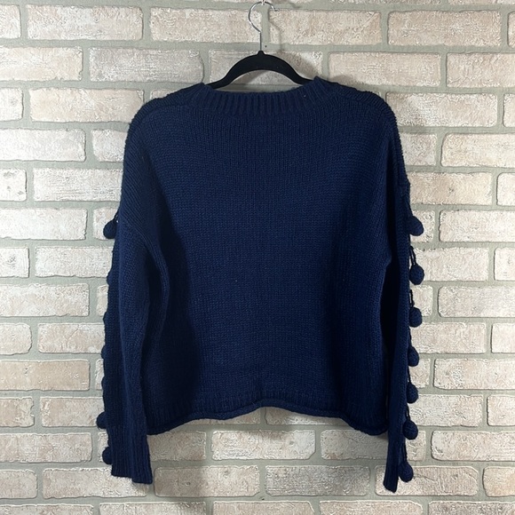 Anthropologie Lili Sidonio Navy Knit Sweater- Size S/M - Picture 2 of 6